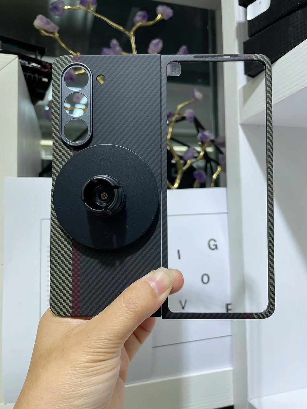 YTF Carbon Fiber Case For Samsung Galaxy Z Fold 5 - Premium Mobile Phone Cases from YTF-Carbon - Just $50! Shop now at Dressmycell.com YTF Carbon Fiber Case For Samsung Galaxy Z Fold 5 - Premium Mobile Phone Cases from YTF-Carbon - Just $50! Shop now at Dressmycell.com